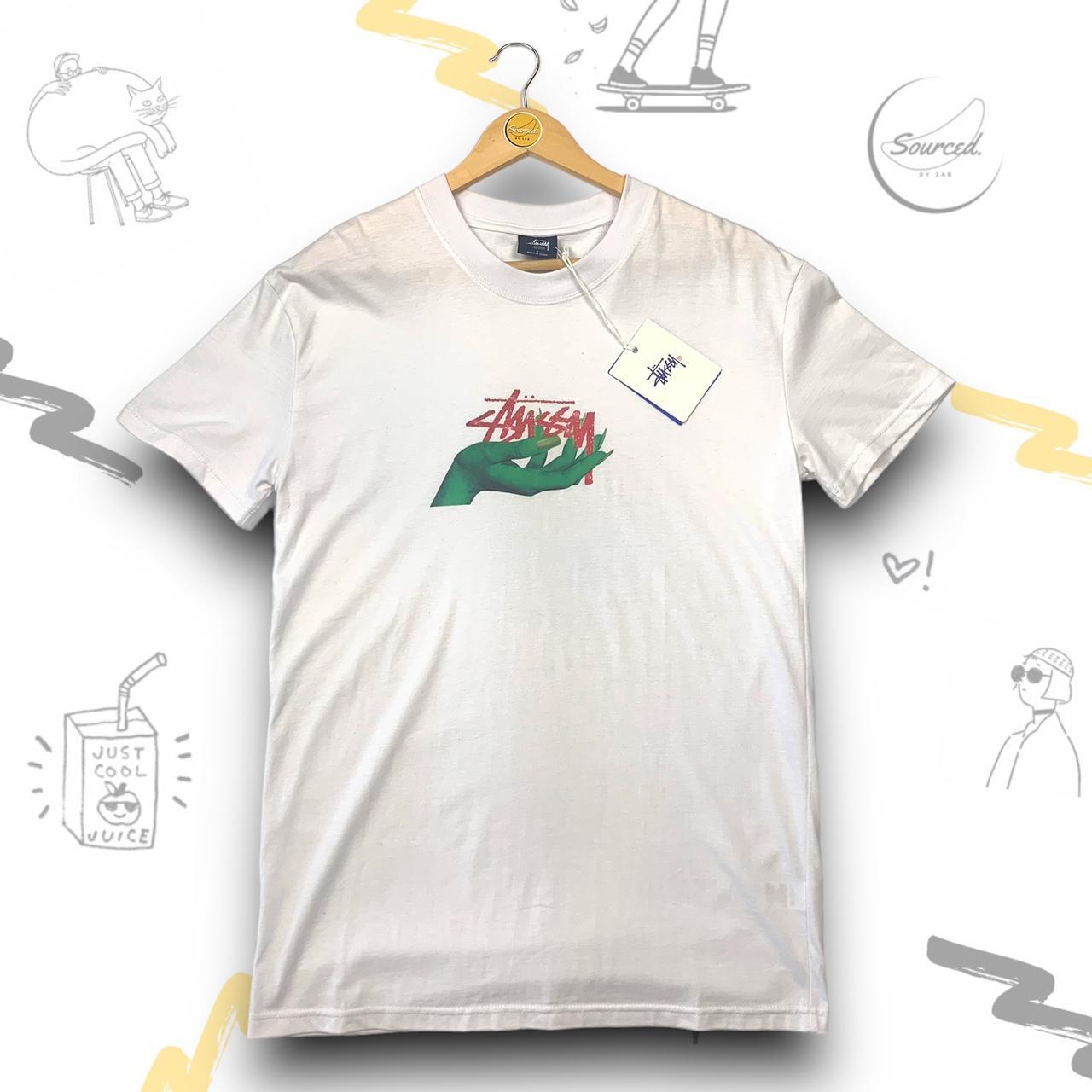 Stüssy T-shirt With Pink And Green Graphic (S)