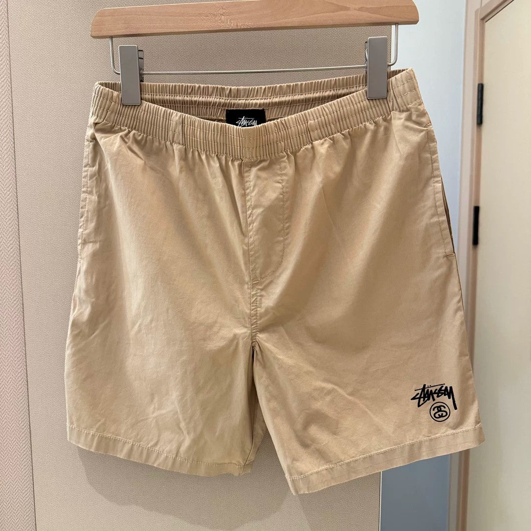 Stussy Everyday Casual Shorts with Double Logo Print