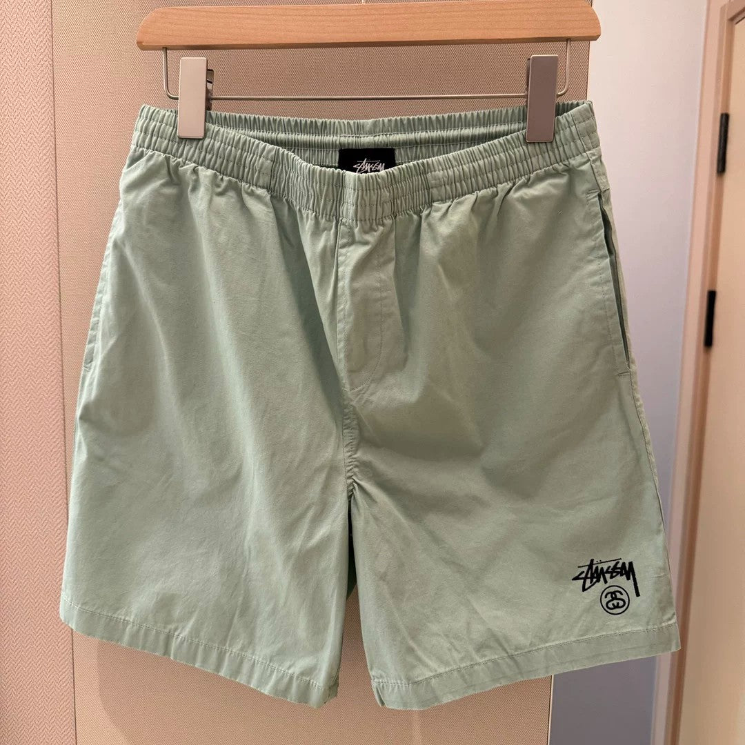 Stussy Everyday Casual Shorts with Double Logo Print