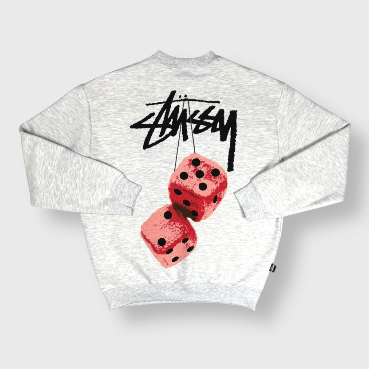 Stüssy Grey Red Dice Crewneck Sweatshirt