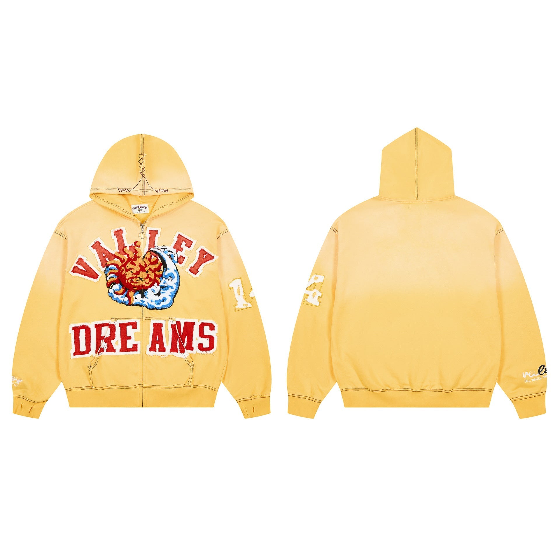 Vale Forever Yellow Dreams Racing Hoodie – Retro Graphic