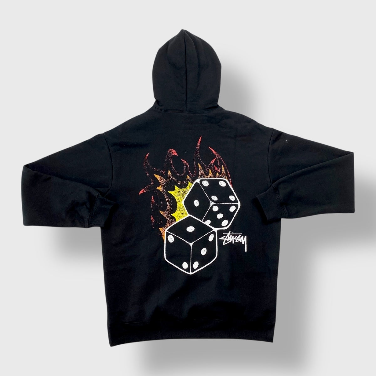 Stüssy Black Flaming Dice Hoodie