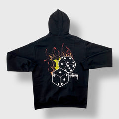 Stüssy Black Flaming Dice Hoodie