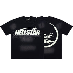 Hellstar Flame Face Star Graphic Heavyweight Washed T-Shirt