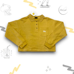 Yellow Stüssy Polo Sweatshirt(XS)