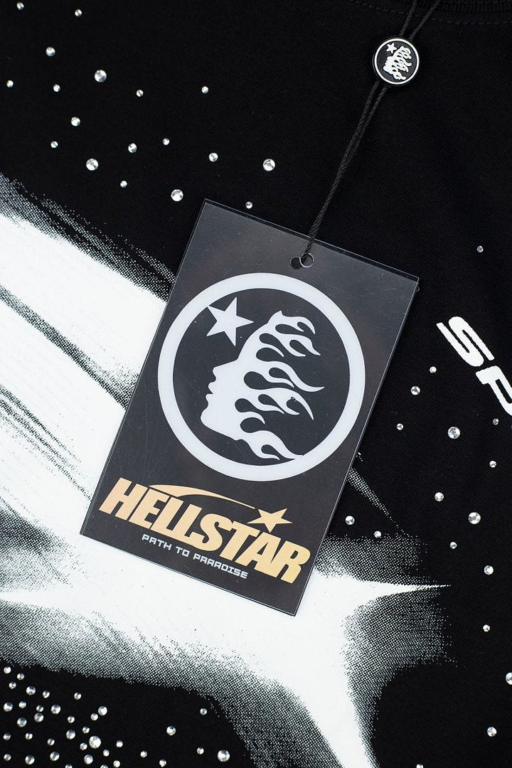 Hellstar Abstract Racing Tribal Logo Graphic T-Shirt