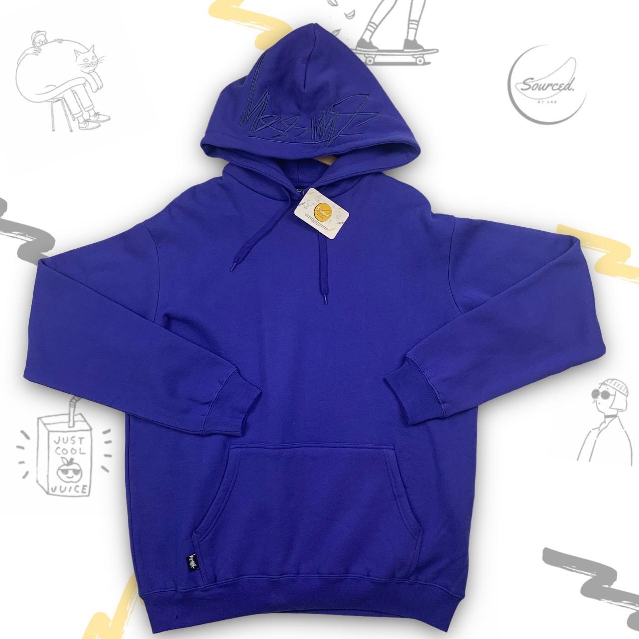 Stüssy Blue Hoodie Spell-out On Hood (XL)