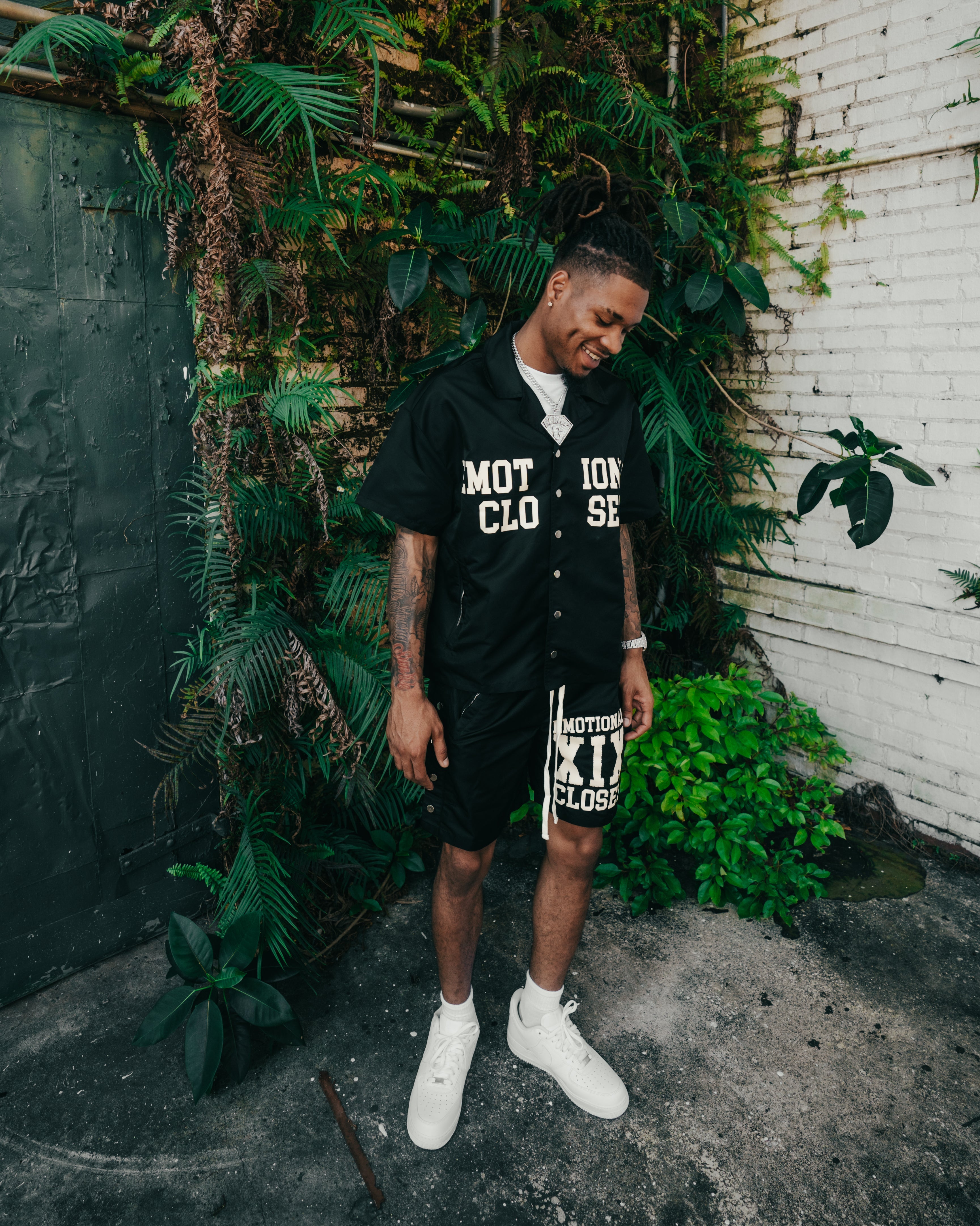 Black “Backyard” Nylon shirt
