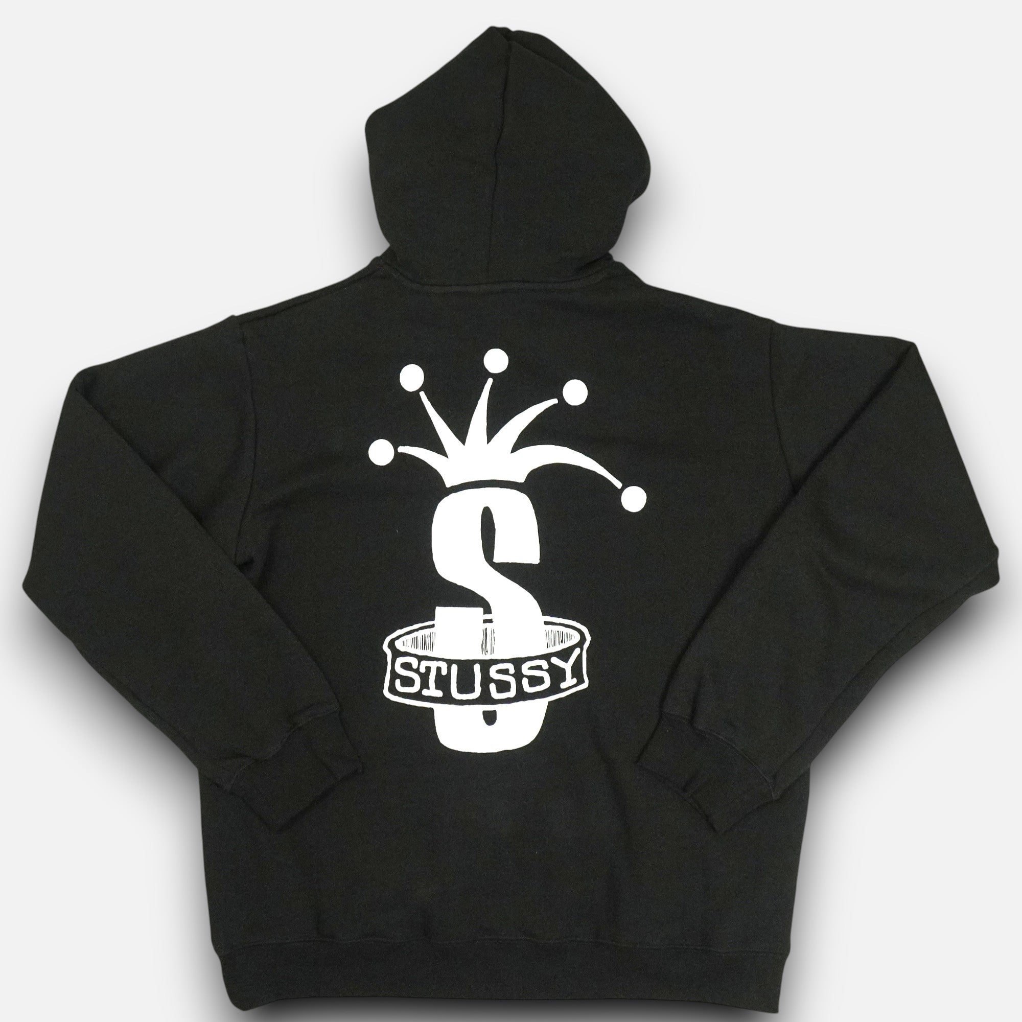 Stüssy Black "S" And Broken Crown Hoodie