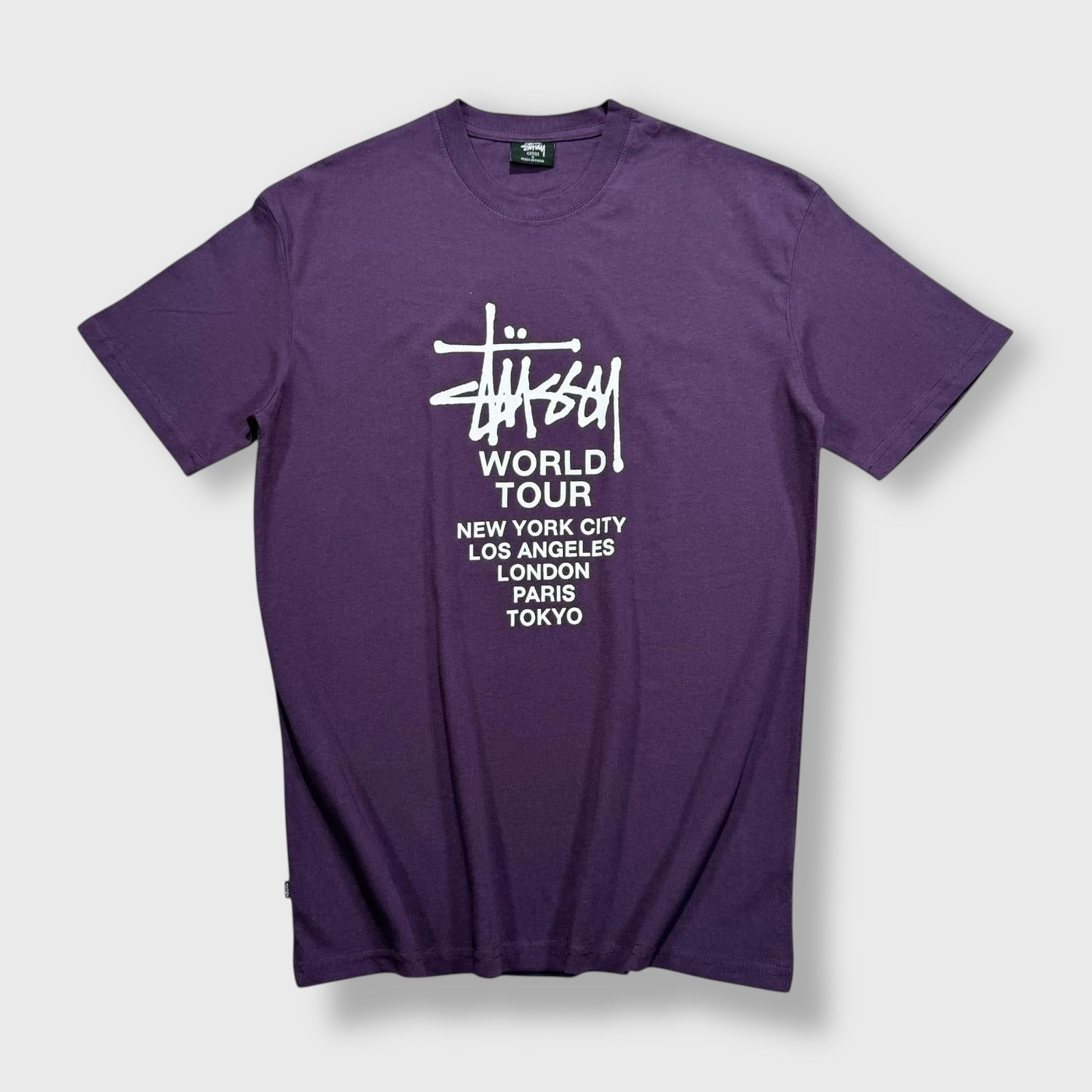 Stüssy Purple World Tour T-shirt