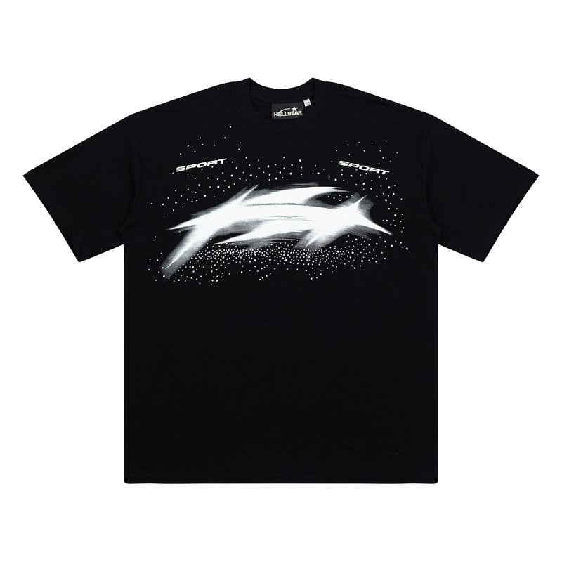 Hellstar Abstract Racing Tribal Logo Graphic T-Shirt