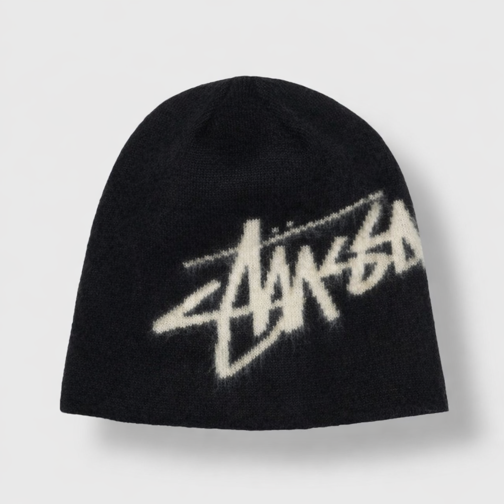 Stüssy Black Script Beanie — New With Tags