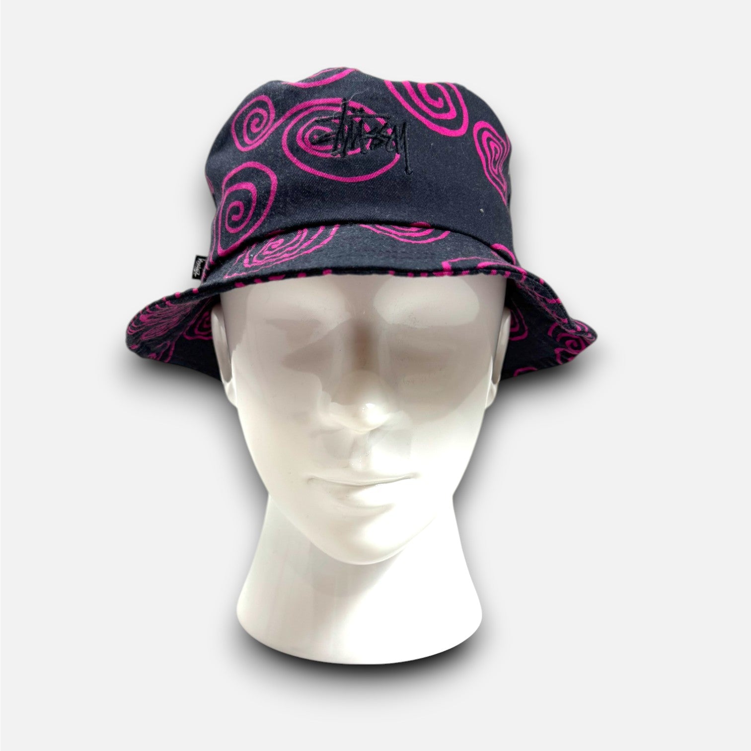 Stussy Purple And Black Bucket Hat
