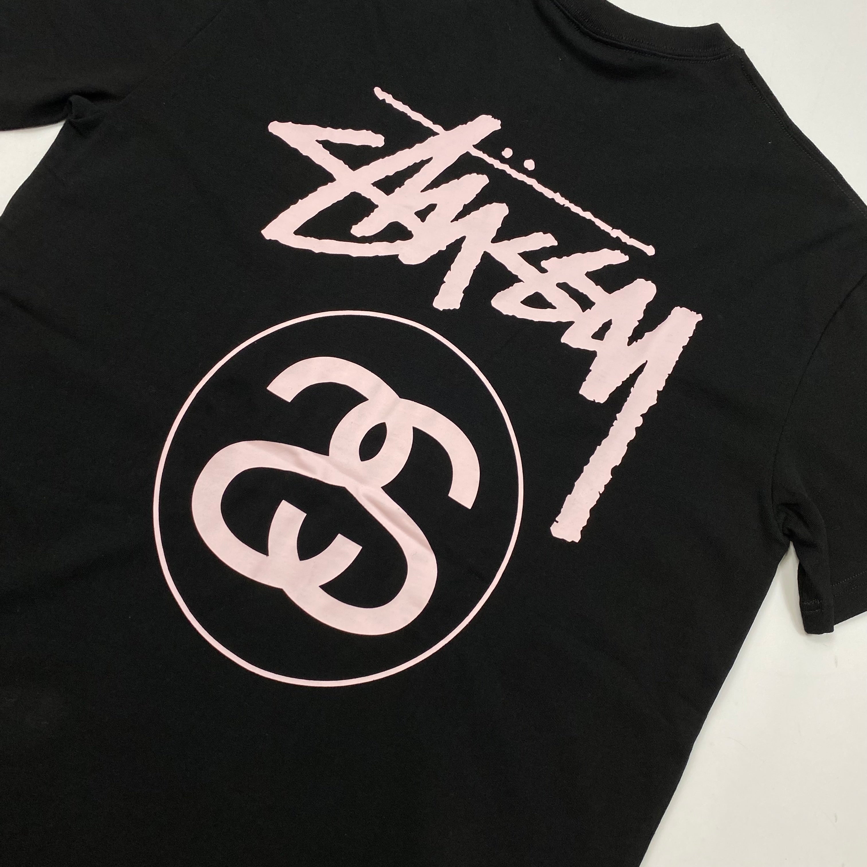 Stussy Black Double "S" light pink Print Graphic