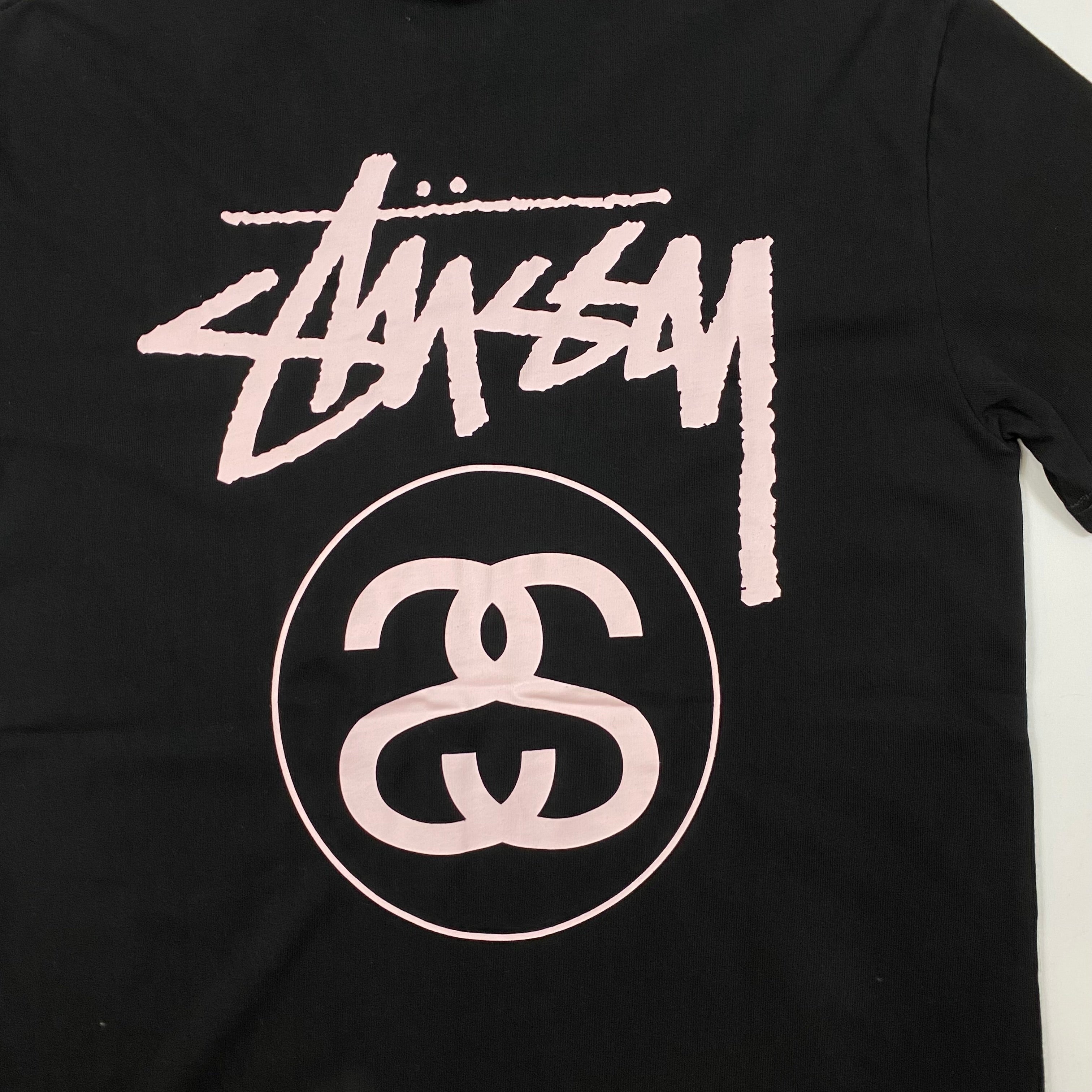 Stussy Black Double "S" light pink Print Graphic