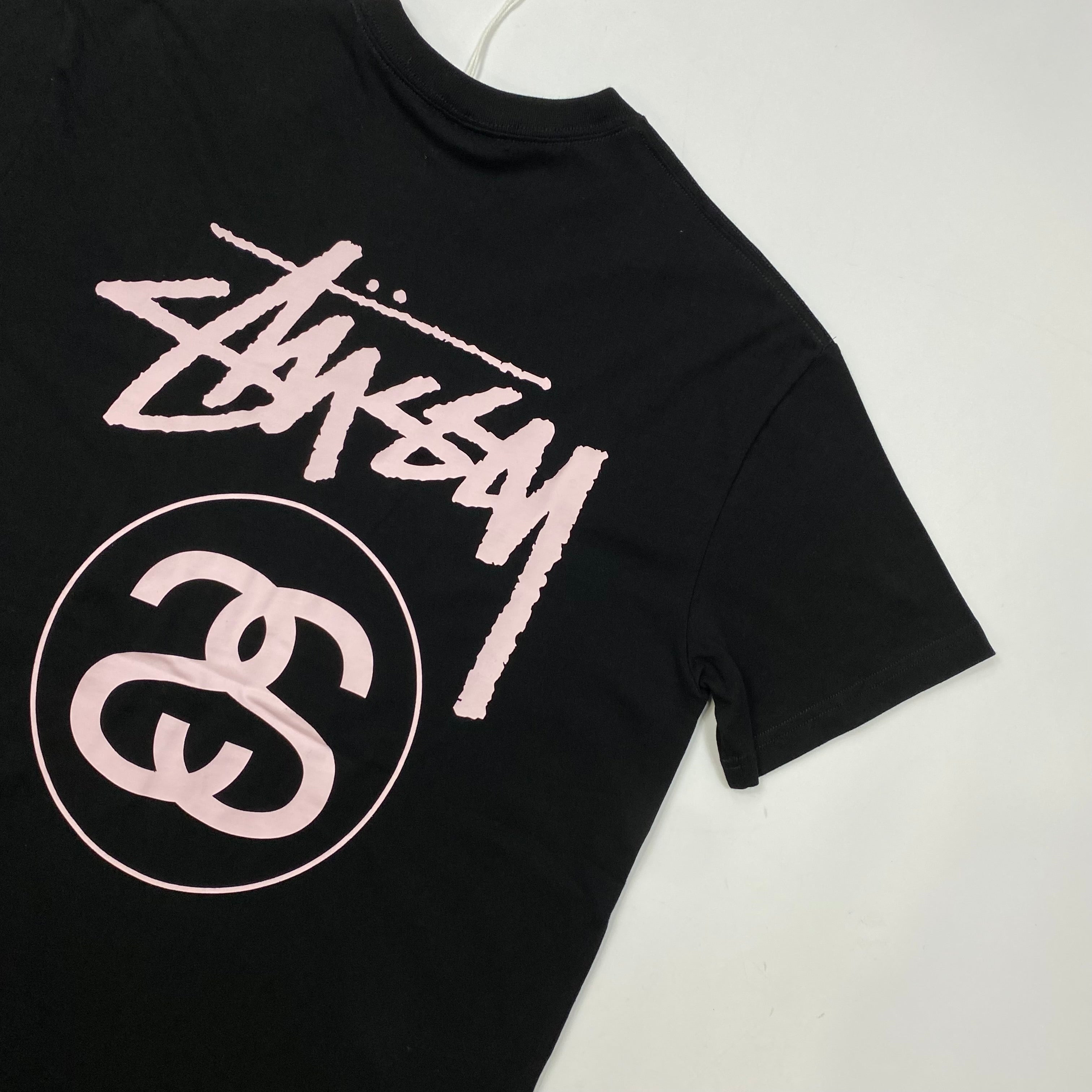 Stussy Black Double "S" light pink Print Graphic