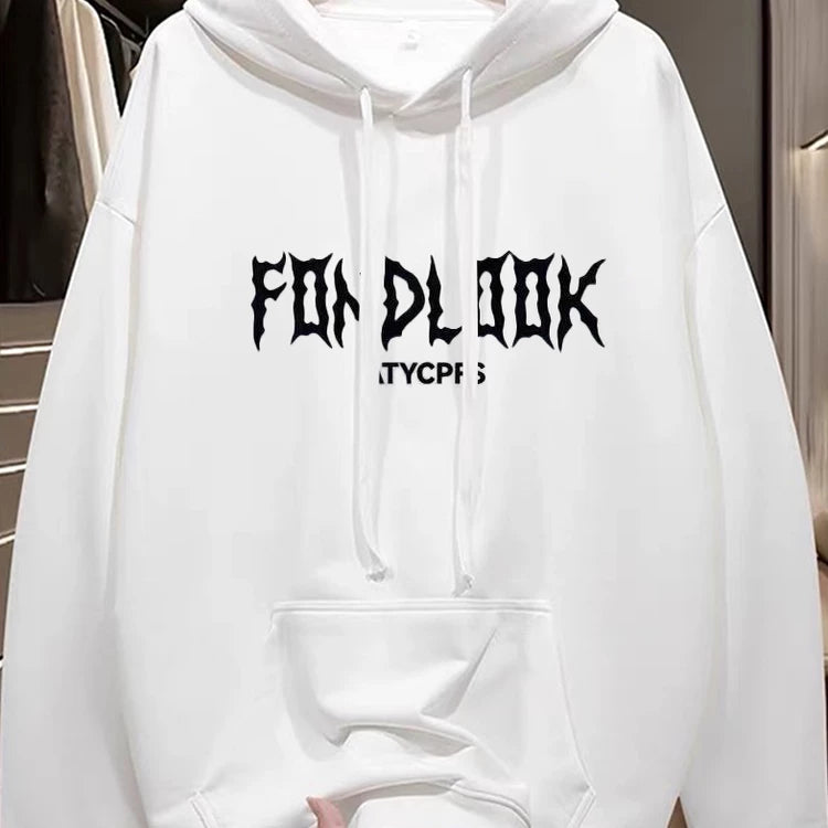 Foreign trade tail order trimming label clearance counter withdrawn~American fashion brand pure cotton hoodie for men and women loose and versatile large size