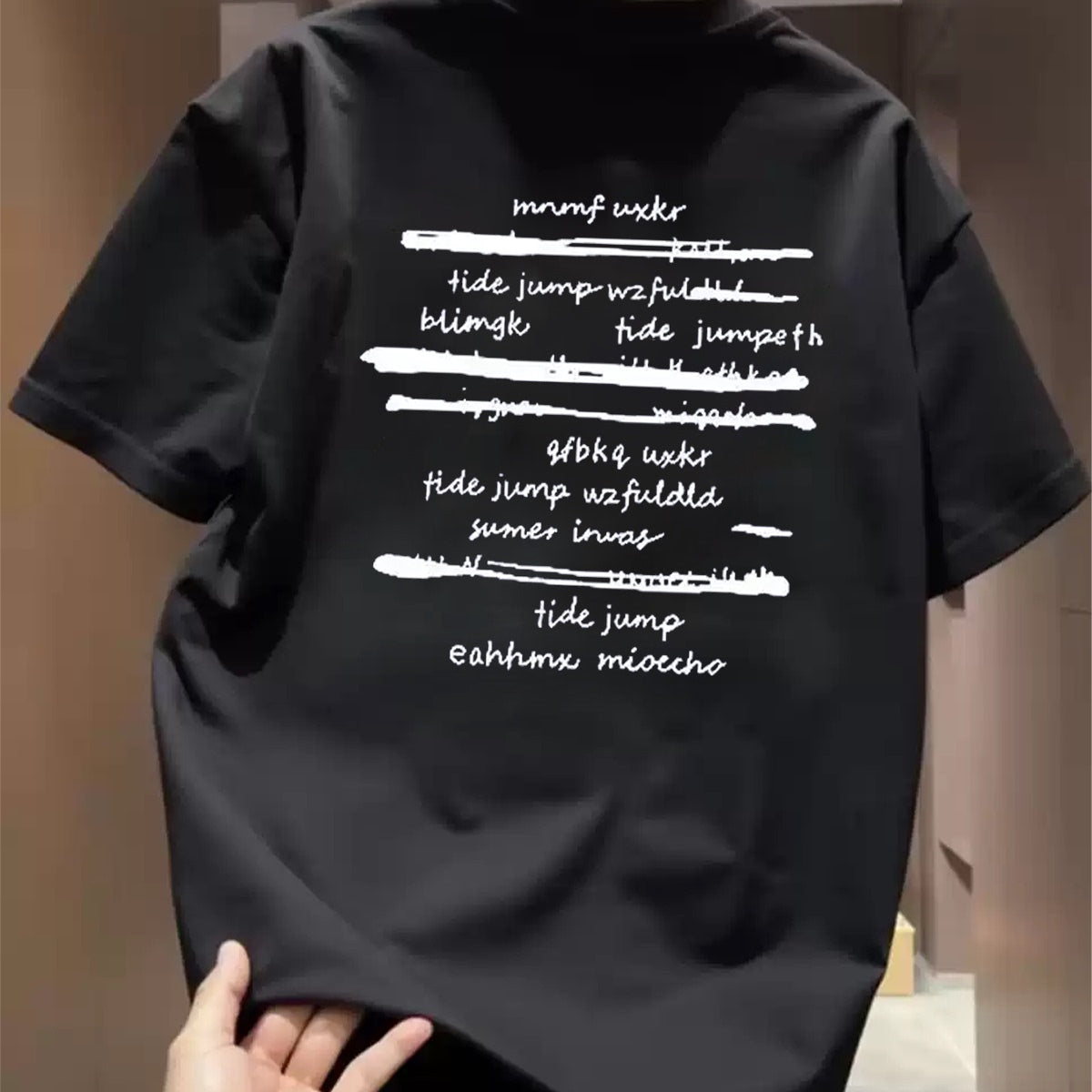 Top brand foreign trade counters are picking up leftovers~American fashion brand letter heavyweight pure cotton short sleeved T-shirt for men and women, versatile and trendy