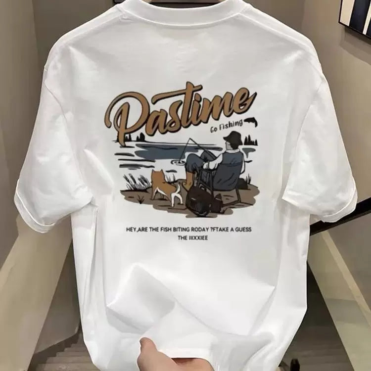 Cutting labels and clearing inventory for foreign trade tail goods~Korean loose trendy brand pure cotton short sleeved T-shirt, men's and women's same size oversized top