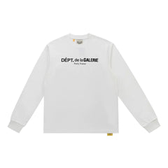 Gallery Dept. Front-Logo DÉPT. de la GALERIE Long Sleeve T-Shirt - White