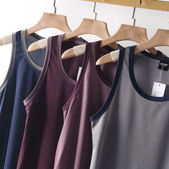 Cabbage leakage price! Breathable fabric with sparse pores! Foreign trade men's summer sports and leisure quick drying vest sweatshirt trend
