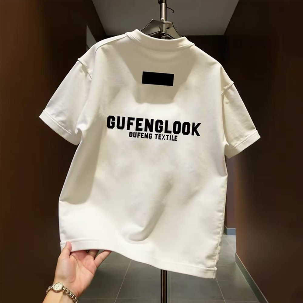 Top brand foreign trade counters are picking up leftovers~High quality light luxury pure cotton short sleeved T-shirt with simple letter printing and loose fashion trend