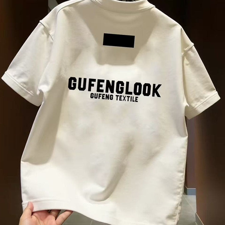 Top brand foreign trade counters are picking up leftovers~High quality light luxury pure cotton short sleeved T-shirt with simple letter printing and loose fashion trend