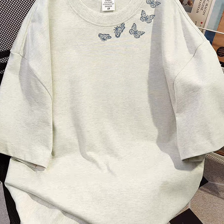 海外订单尾货~剪标撤回2026夏季新款复古潮牌百搭纯棉短袖男女款