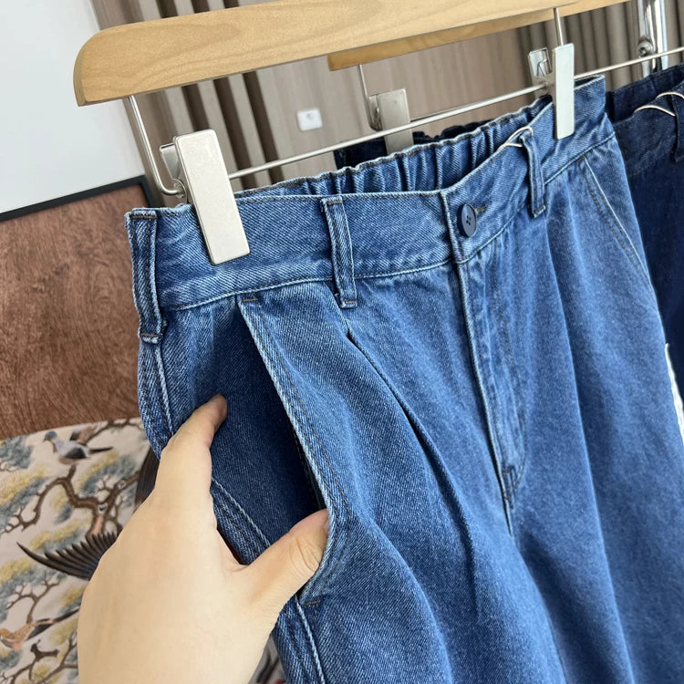 Recommended for self retention! Washed soft! Foreign trade men's autumn outdoor loose and versatile straight leg casual jeans trend