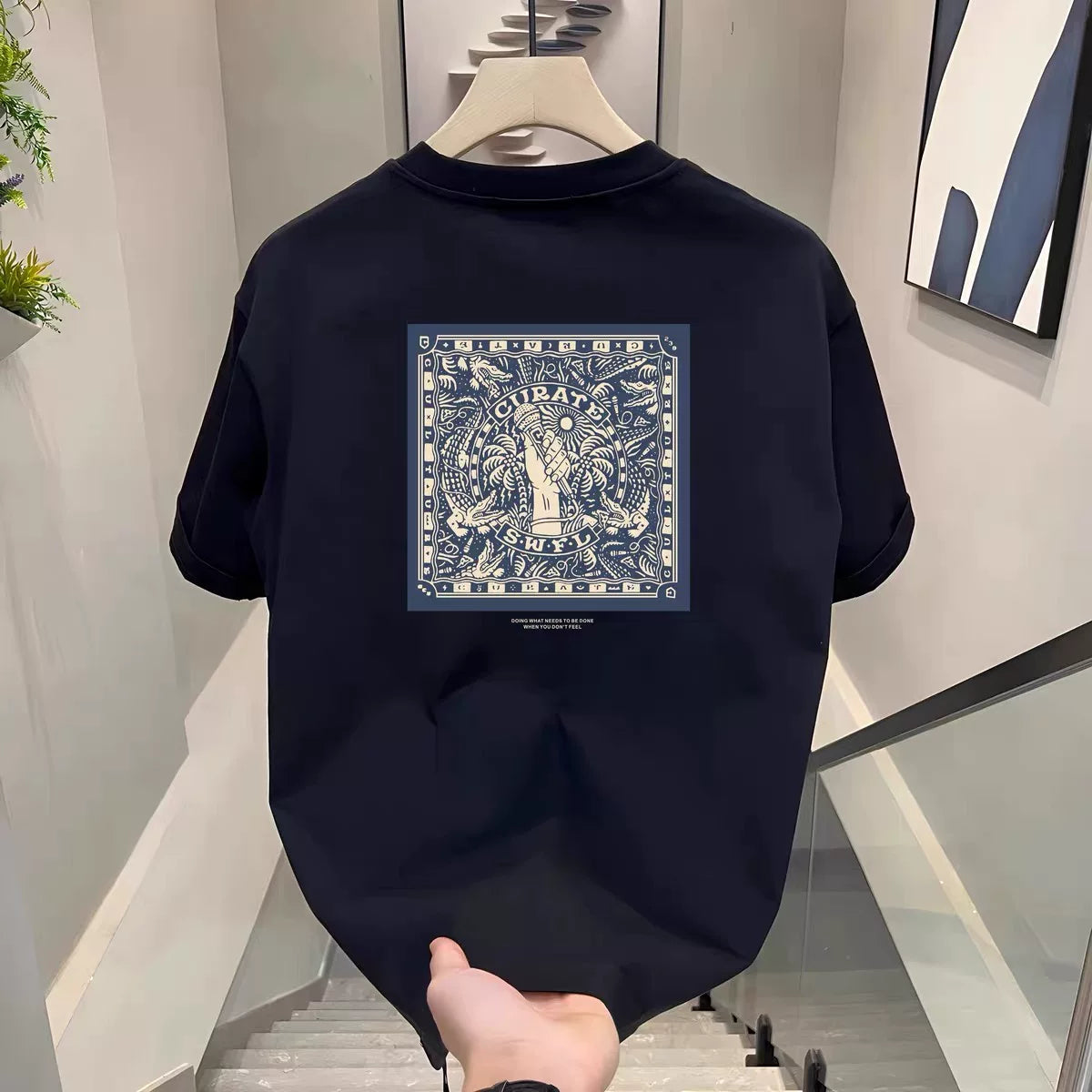 Foreign trade label cutting and final order counter withdraws American style heavyweight pure cotton short sleeved T-shirt for men and women summer trendy brand loose couple