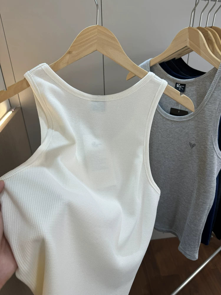 High end Huafu Ge! Summer men's foreign trade printed sports casual breathable base sleeveless sweat vest suspender