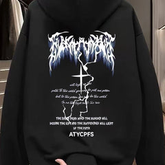 Foreign trade tail order trimming label clearance counter withdrawn~American fashion brand pure cotton hoodie for men and women loose and versatile large size