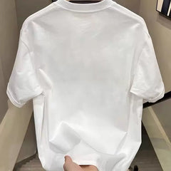 Frontline tail goods counters withdraw leak collection~Oversize trendy brand pure cotton short sleeved T-shirt for men and women, loose and versatile