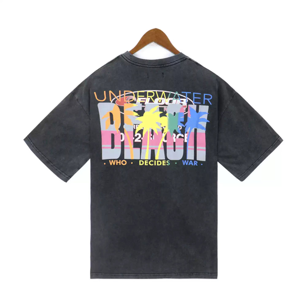 Who Decides War Butterfly Sunset Graphic Washed T-Shirt