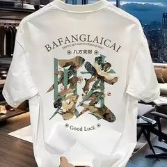 Foreign trade clearance~Withdrawal of American retro style summer pure cotton couple pure cotton short sleeved T-shirt loose fitting
