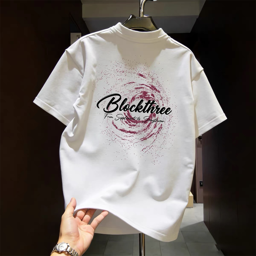 Top brand foreign trade counters' leftover inventory collection~Summer heavyweight round neck pure cotton short sleeved T-shirt for both men and women, American fashion brand