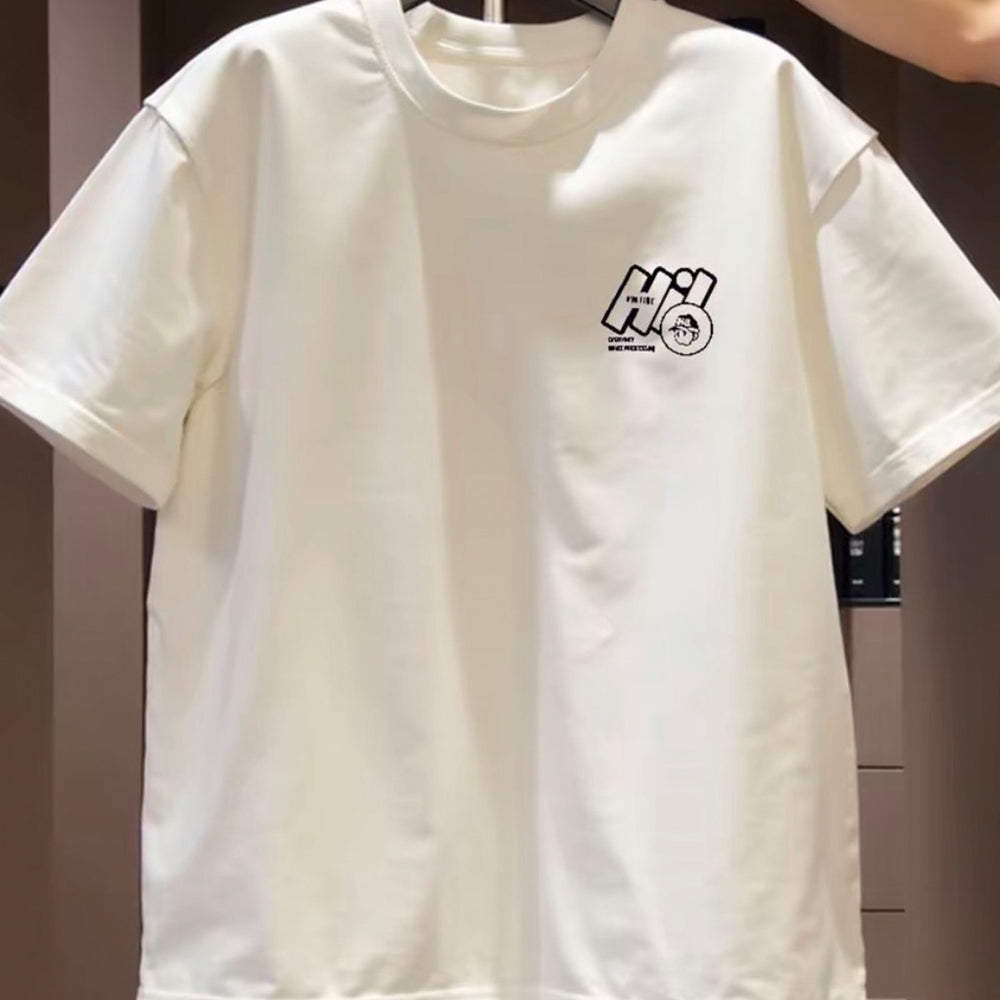 Top brand foreign trade counters are picking up leftover goods~American hip-hop style creative printed short sleeved T-shirt, high street trendy brand, men's and women's styles