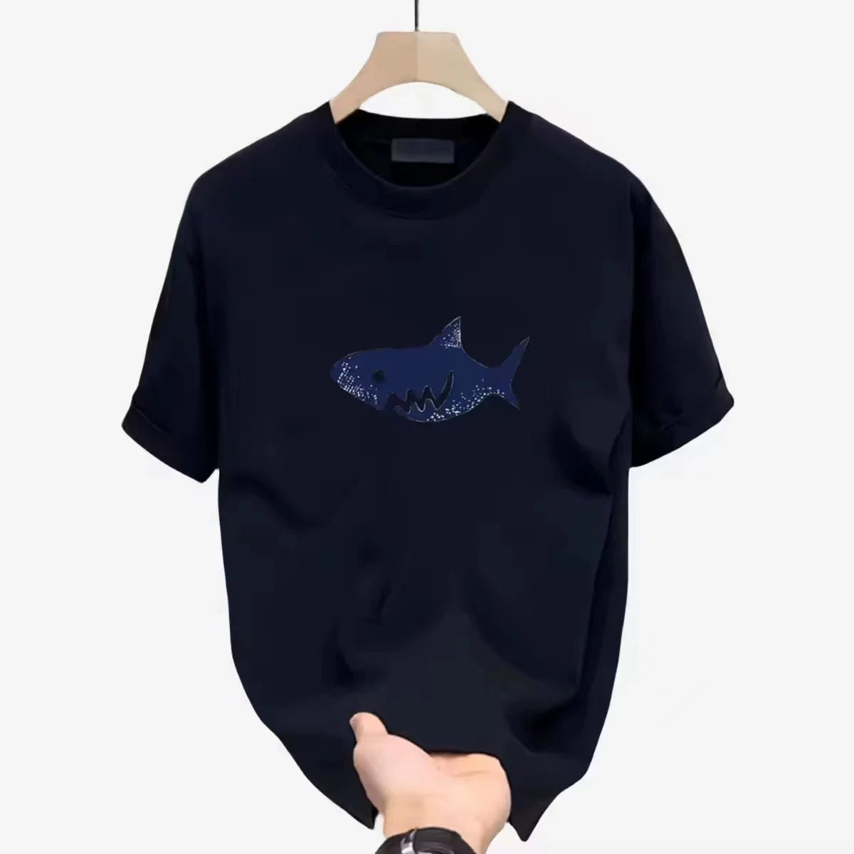 Brand foreign trade~Cut label outlet counter T-shirt pure cotton short sleeved men's and women's loose oversized round neck top