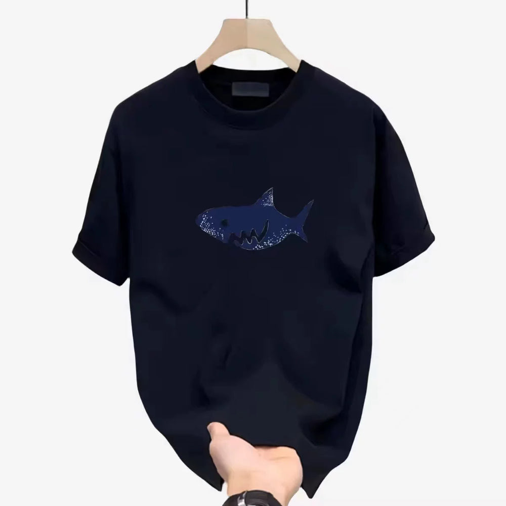 Brand foreign trade~Cut label outlet counter T-shirt pure cotton short sleeved men's and women's loose oversized round neck top