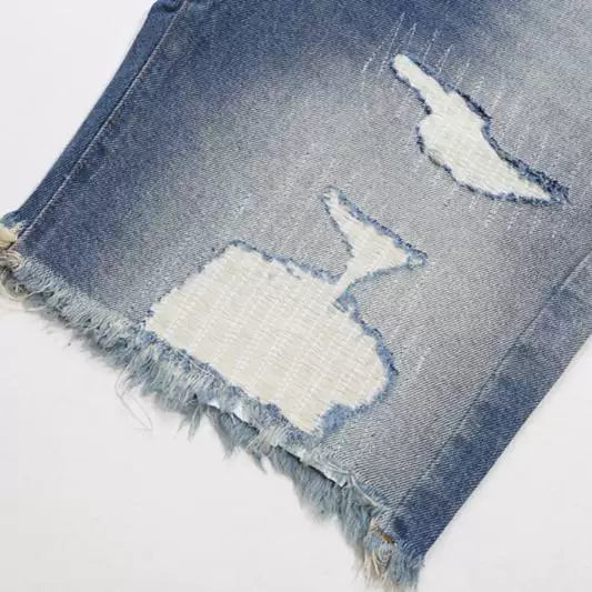 Gallery Dept. Heavy Distressed Ripped Denim Shorts