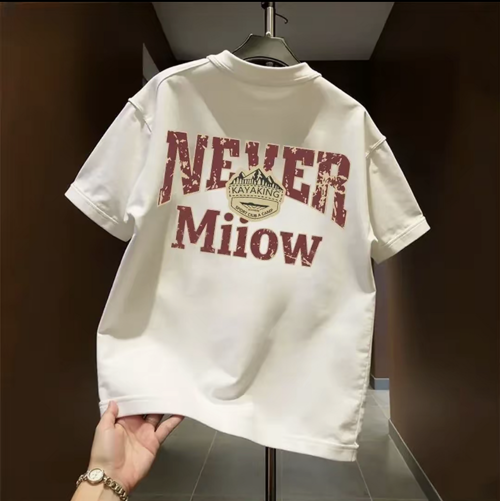 大牌外贸专柜尾货捡漏~高品质轻奢复古纯棉短袖T恤宽松圆领百搭潮