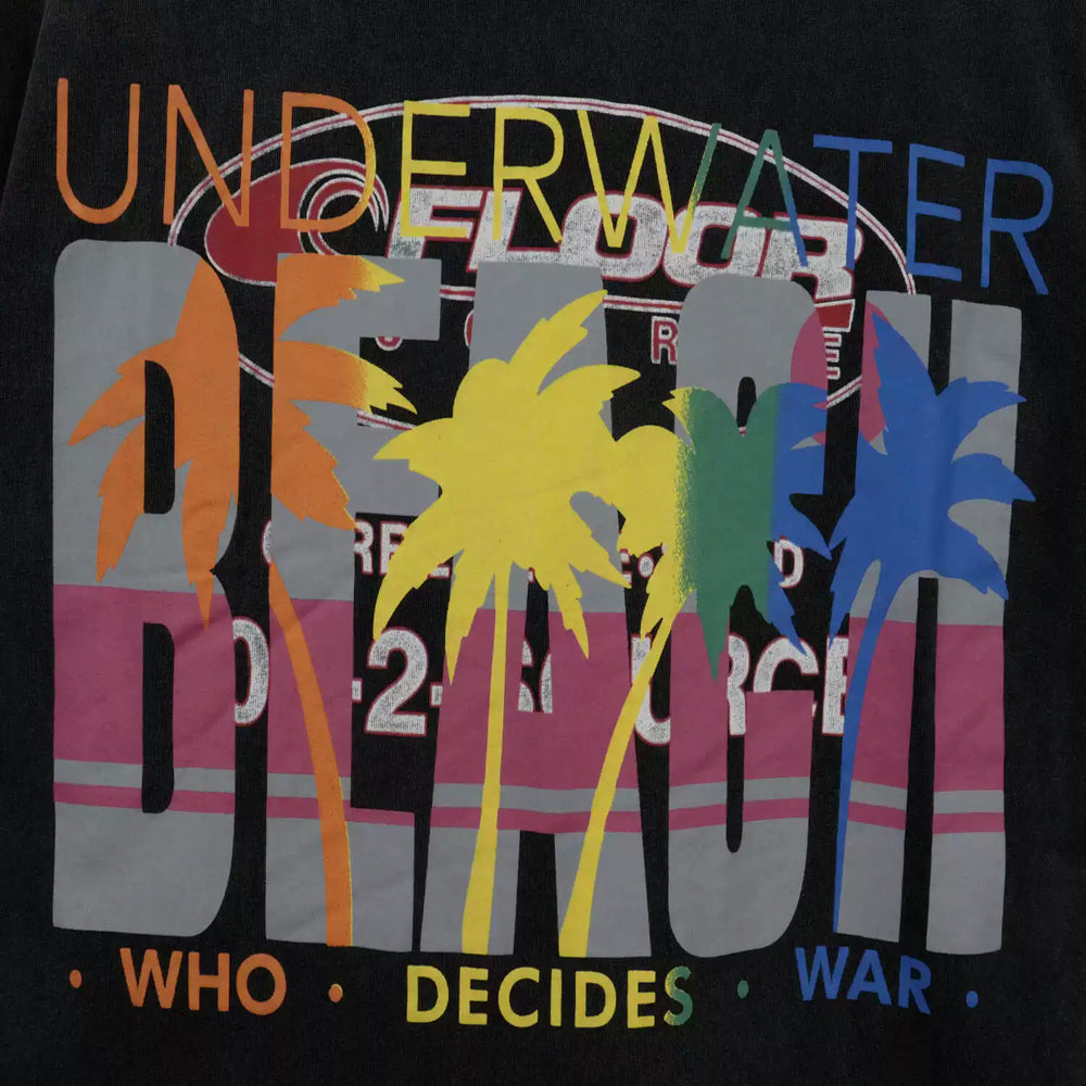 Who Decides War Butterfly Sunset Graphic Washed T-Shirt