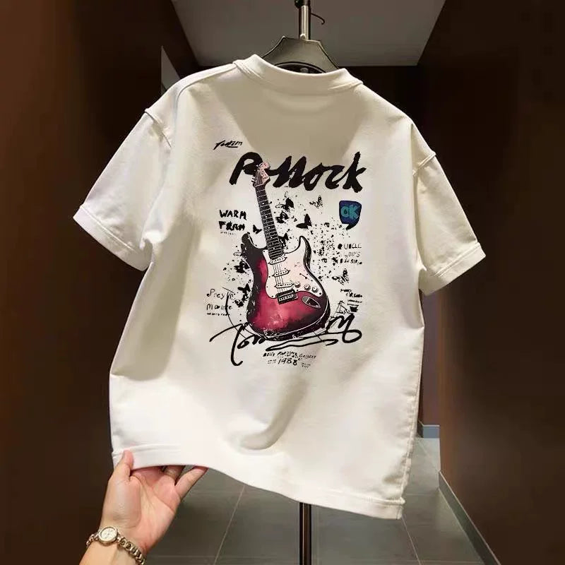 American fashion brand short sleeved T-shirt for men and women in spring and summer, loose and trendy, cool and stylish, Korean version, casual and versatile, round neck, half sleeved