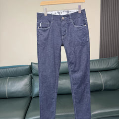 Cut the label! The pen is quite stylish! Foreign trade men's spring and summer thin, breathable, comfortable, elastic straight leg casual jeans