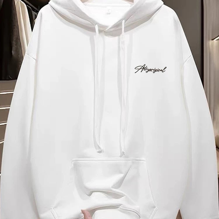 Scissor label trendy brand hoodie for men and women, made of loose and versatile pure cotton with added fleece, long sleeved hooded design for spring, autumn, and winter