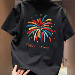 Top brand foreign trade counters are picking up leftover goods~American fashion brand short sleeved T-shirt, fashionable and loose, trendy and stylish, suitable for both men and women