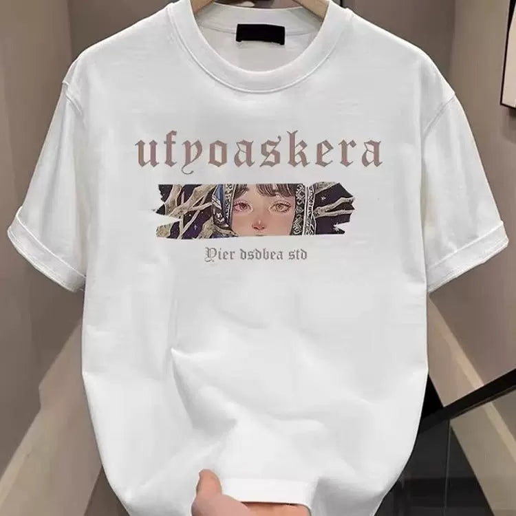 Overseas orders have been withdrawn from foreign trade, and the remaining goods have been withdrawn. Summer fashion brand heavyweight pure cotton short sleeved t-shirt for men and women, loose and versatile, trendy