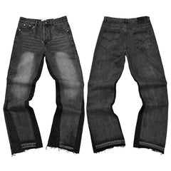 Gallery Dept. Contrast Side Panel Washed Black Denim Jeans