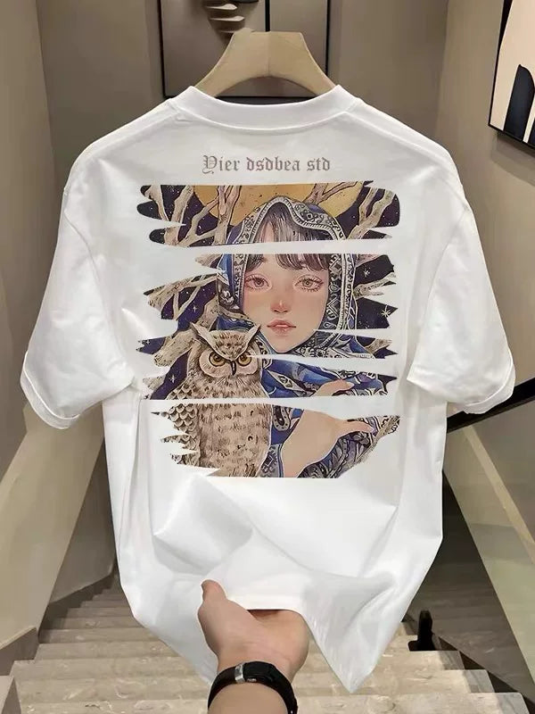 Overseas orders have been withdrawn from foreign trade, and the remaining goods have been withdrawn. Summer fashion brand heavyweight pure cotton short sleeved t-shirt for men and women, loose and versatile, trendy