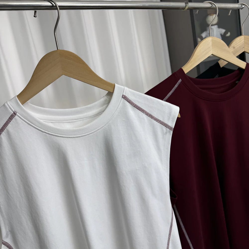 Couple style! Mingxian splicing! Foreign trade men's summer sun protection quick drying loose sports sleeveless T-shirt vest